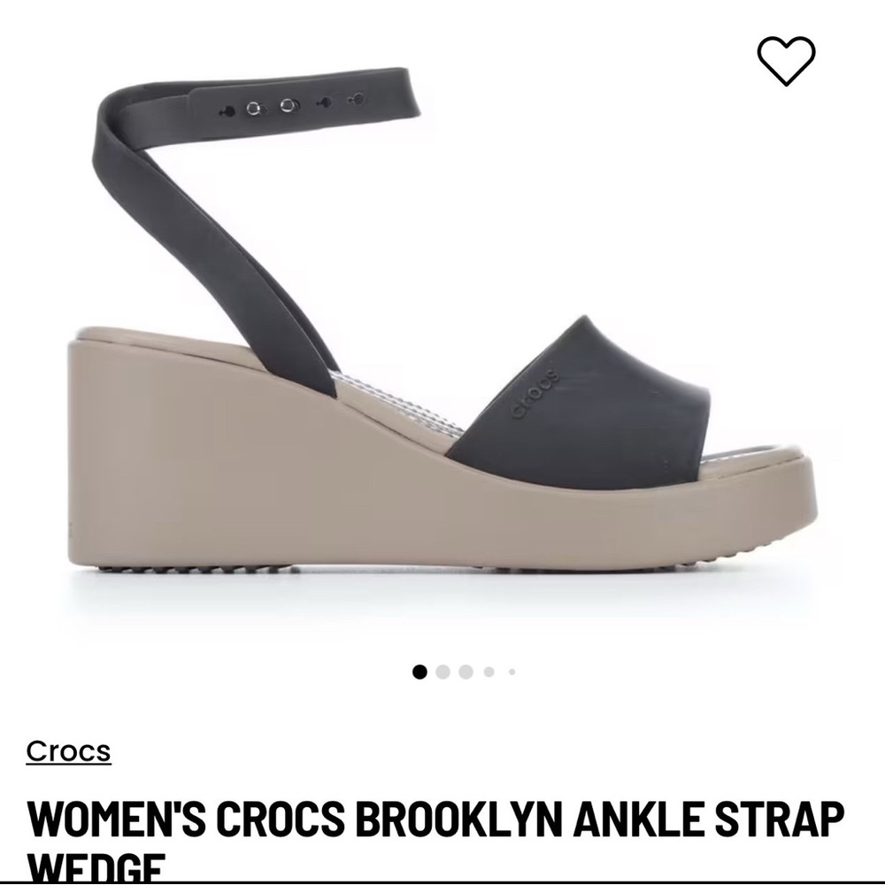 CROCS Women's Brooklyn Wedge Sandals - Black and Tan